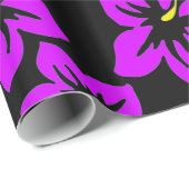 熱帯パープルハワイアンハイビスカス花 ラッピングペーパー (ロールコーナー)