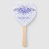 熱帯パープルブルー葉パーム結婚ズ ハンドファン (裏面)