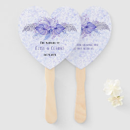 熱帯パープルブルー葉パーム結婚ズ ハンドファン