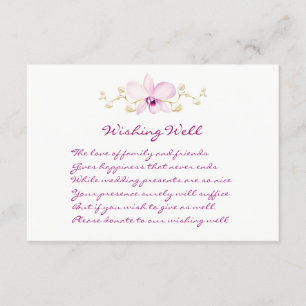 熱帯パープル結婚ランの願い井戸のカード エンクロージャーカード