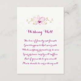 熱帯パープル結婚ランの願い井戸のカード エンクロージャーカード