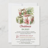 熱帯パームギフトルアウ（ハワイ式宴会）7月のクリスマスパーティー 招待状 (正面)