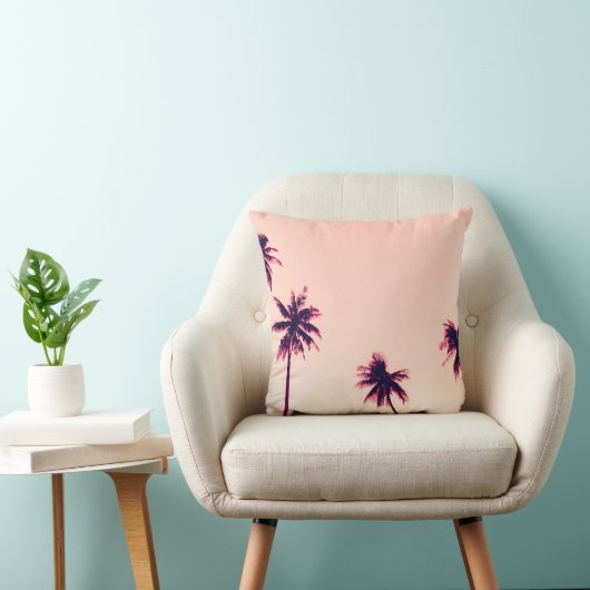 熱帯パームココナッツの木オンサンセットスカイ自然b クッション (椅子)