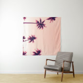 熱帯パームココナッツの木オンサンセットスカイ自然b タペストリー (インサイチュ(横))