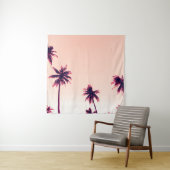 熱帯パームココナッツの木オンサンセットスカイ自然b タペストリー (インサイチュ)