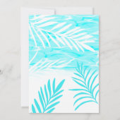 熱帯パームサマーブループールパーティースウィート16 招待状 (裏面)