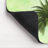 熱帯パームツリーグスタイリッシュリーンマーブル マウスパッド (コーナー)