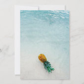 熱帯パームツリーズパイナップルビーチサンド結婚ズ 招待状 (裏面)