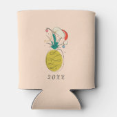 熱帯パームツリーパイナップルメリークリスマス 缶クーラー (裏面)