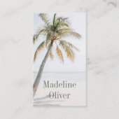 熱帯パームツリーモダンQRコード 名刺 (正面)
