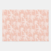 熱帯パームツリーヴィンテージパターン ラッピングペーパーシート (正面2)