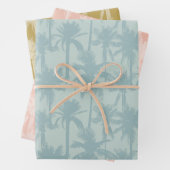 熱帯パームツリーヴィンテージパターン ラッピングペーパーシート (インサイチュ)