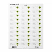 熱帯パームツリー ラベル (フルシート)