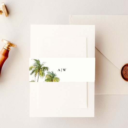 熱帯パームツリー 招待状ベリーバンド