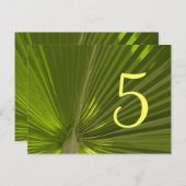 熱帯パームテーブル番号 ポストカード (正面/裏面)
