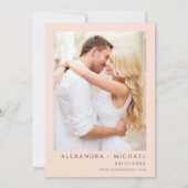 熱帯パームフォトウォーターカラージオメトリック結婚ス 招待状 (裏面)