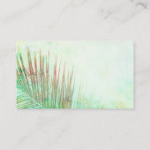 熱帯パームフロンドウォーターデザイン自然アート 名刺 (裏面)