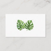 熱帯パームベビーシャワーブックベビー エンクロージャーカード (裏面)