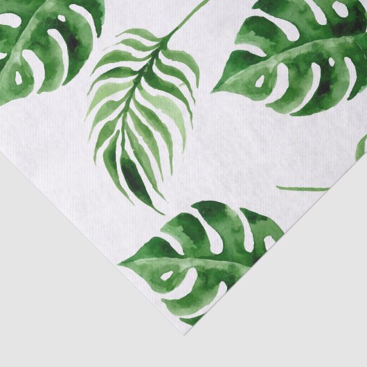 熱帯パームリーフの目的地の結婚式 薄葉紙 (詳細)