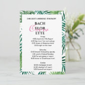 熱帯パームリーフィーバチェロレッテ週末の日程 招待状 (スタンド正面)