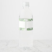 熱帯パームリーフグリーンパタ結婚ーン ペットボトルラベル (裏面)