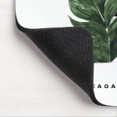 熱帯パームリーフレターRモノグラムパーソナライズされた マウスパッド (コーナー)