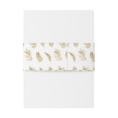 熱帯パームリーフ金ゴールドモノグラム3 招待状ベリーバンド (裏面例)