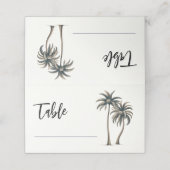 熱帯パーム素朴結婚のテーブル席 プレイスカード (外部開封)