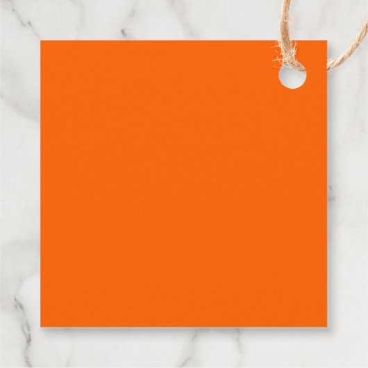 熱帯パーム結婚の感謝してい濃緑色オレンジ フェイバータグ (裏面)