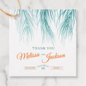 熱帯パーム結婚の感謝してい濃緑色オレンジ フェイバータグ (正面)