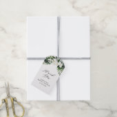 熱帯パーム葉の緑のフローラブライダルシャワー ギフトタグ (より糸付き)