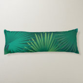 熱帯パーム葉ツリーの水彩傾向 ボディピロー (裏面)