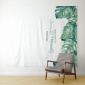 熱帯パーム離れの写真の背景 タペストリー (インサイチュ(横))