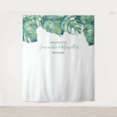 熱帯パーム離れの写真の背景 タペストリー (正面)