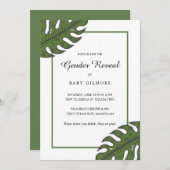 熱帯パーム離れの性別発現パーティー 招待状 (正面/裏面)