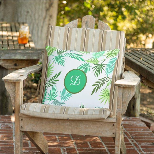 熱帯パーム離れグリーンサマー アウトドアクッション (椅子)