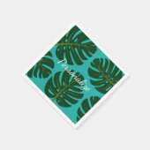 熱帯パーム離れ紙フローラプリントナプキン スタンダードカクテルナプキン (角)