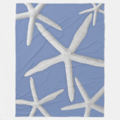 熱帯ヒトデの海洋生物の海の青いビーチ フリースブランケット (正面)