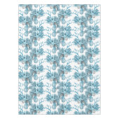 熱帯ヒトデは珊瑚の青く白い銀を殻から取り出します テーブルクロス (正面)