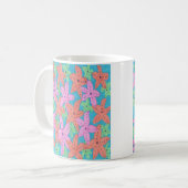 熱帯ヒトデ模様 コーヒーマグカップ (正面左)