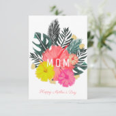 熱帯ヒビスカスの花母の日 カード (スタンド正面)