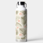 熱帯ヒビスカスヤシの木のパターン ウォーターボトル (正面)