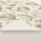 熱帯ヒビスカスヤシの木のパターン シェルパブランケット (3/4)