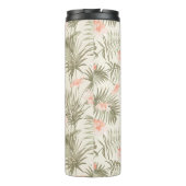 熱帯ヒビスカスヤシの木のパターン タンブラー (裏面)