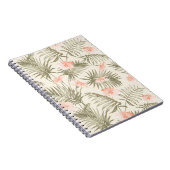 熱帯ヒビスカスヤシの木のパターン ノートブック (右側)