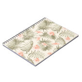 熱帯ヒビスカスヤシの木のパターン ノートブック (左側)