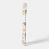 熱帯ヒビスカスヤシの木のパターン iPhoneケース (右側面)