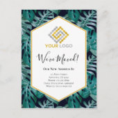 熱帯ビジネス引っ越しのお知らせはがき ポストカード (正面)