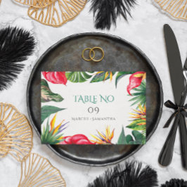 熱帯ビブカラフル花フレーム エンクロージャーカード