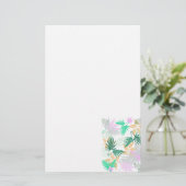 熱帯ビブ葉ス植物 便箋 (スタンド正面)